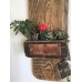 Handcrafted Wood and Copper Hanging Planter   262477499191